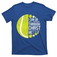 Christian Tennis Philippians 4:13 Gift Gift T-Shirt