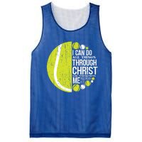 Christian Tennis Philippians 4:13 Gift Gift Mesh Reversible Basketball Jersey Tank