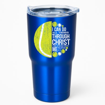 Christian Tennis Philippians 4:13 Gift Gift Tumbler