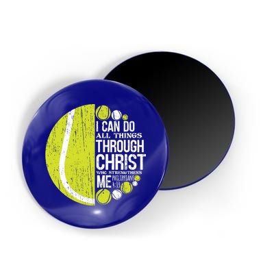 Christian Tennis Philippians 4:13 Gift Gift Magnet