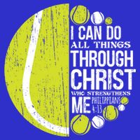 Christian Tennis Philippians 4:13 Gift Gift Womens Tank Top
