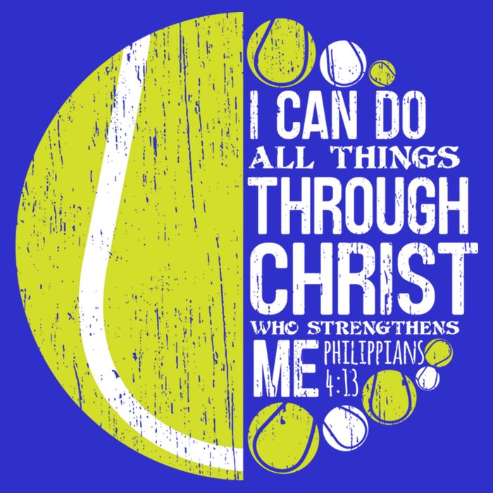 Christian Tennis Philippians 4:13 Gift Gift Womens Tank Top