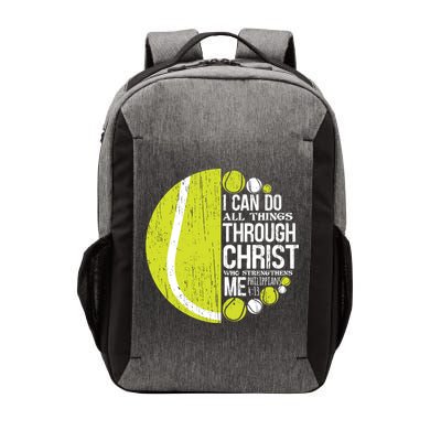 Christian Tennis Philippians 4:13 Gift Gift Vector Backpack