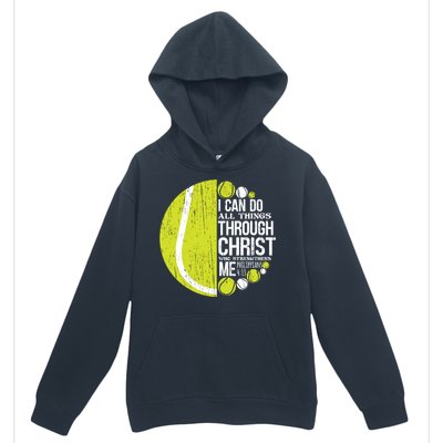 Christian Tennis Philippians 4:13 Gift Gift Urban Pullover Hoodie