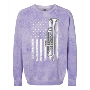 Cool Trumpet Player Design Trumpeter Musician Colorblast Crewneck Sweatshirt