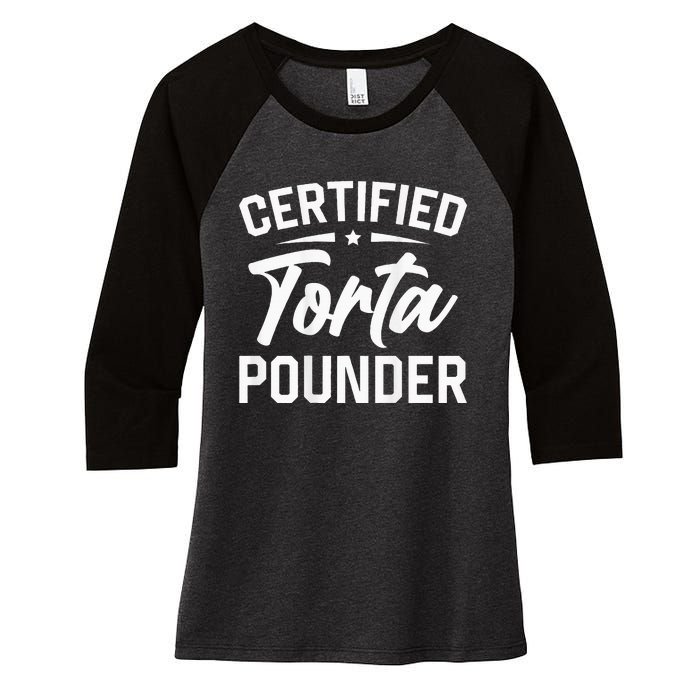 Certified Torta Pounder Women's Tri-Blend 3/4-Sleeve Raglan Shirt