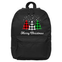 Christmas Tree Plaid Christmas Tree Merry Christmas Tree 16 in Basic Backpack