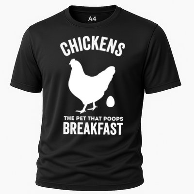 Chickens The Pet That Poops Breakfast Funny Performance Shirt
