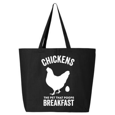 Chickens The Pet That Poops Breakfast Funny 25L Jumbo Tote