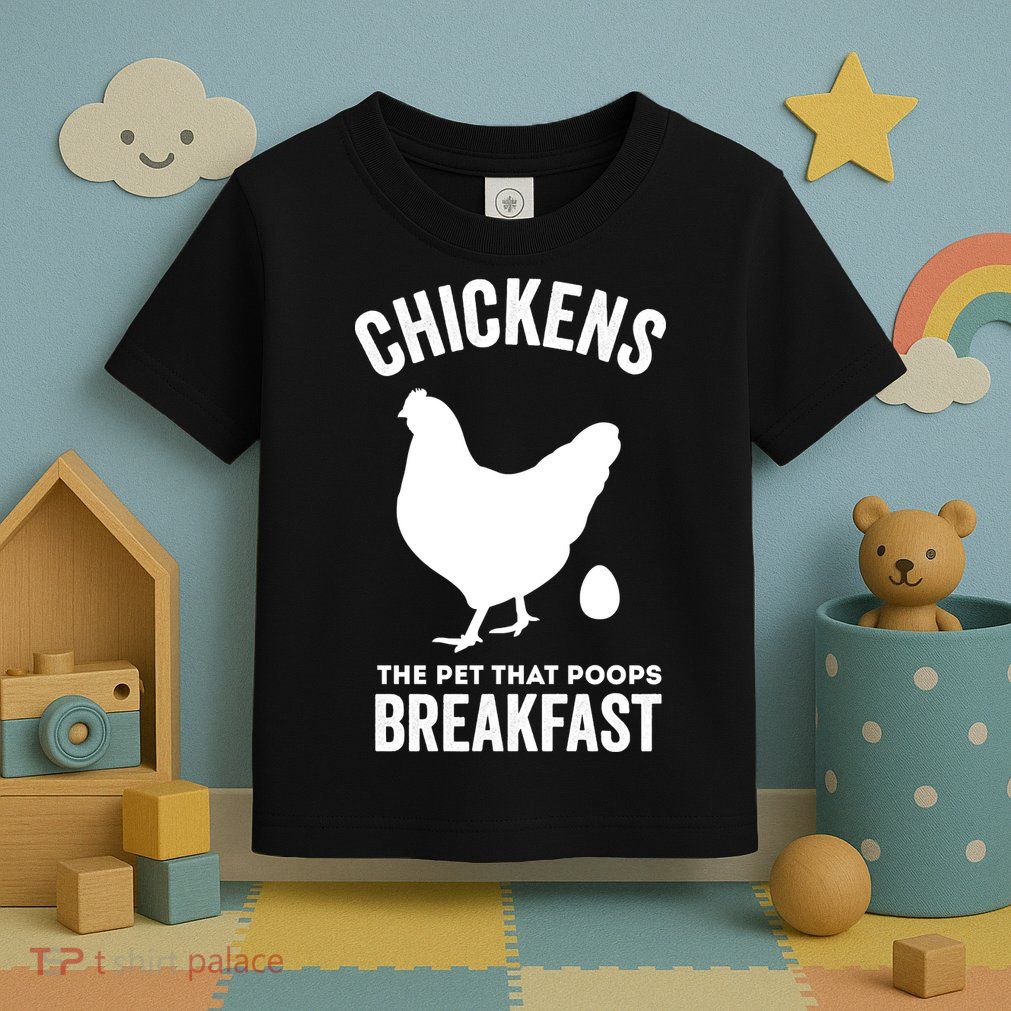 Chickens The Pet That Poops Breakfast Funny Toddler T-Shirt