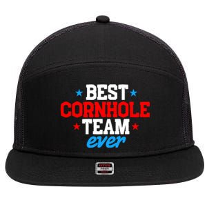 Cornhole Team Player Bean Bag Sack Toss Lawn Game Beanbag 7 Panel Mesh Trucker Snapback Hat