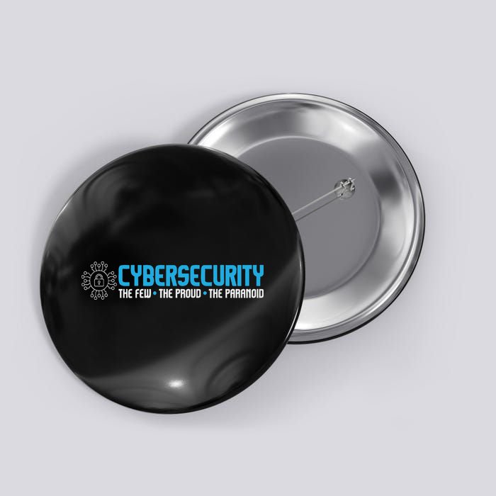 Cybersecurity The Paranoid It Analyst Programmer Hacker Button