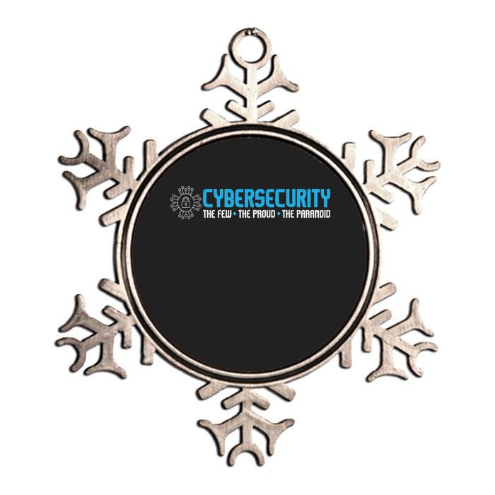 Cybersecurity The Paranoid It Analyst Programmer Hacker Metallic Star Ornament