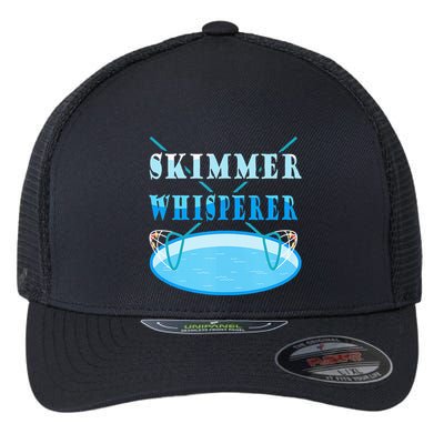 Cleaning The Pool Skimmer Whisperer Pool Guy Flexfit Unipanel Trucker Cap
