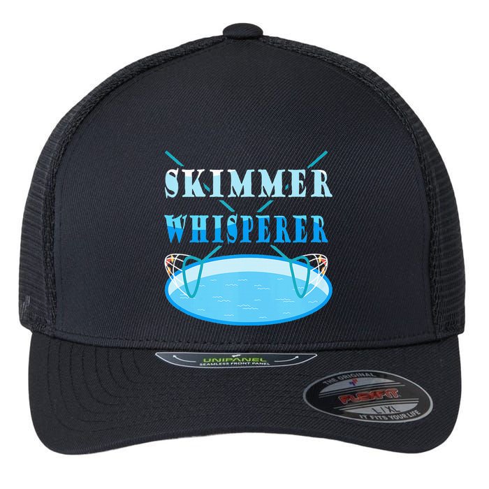 Cleaning The Pool Skimmer Whisperer Pool Guy Flexfit Unipanel Trucker Cap