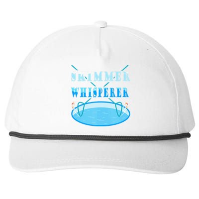 Cleaning The Pool Skimmer Whisperer Pool Guy Snapback Five-Panel Rope Hat