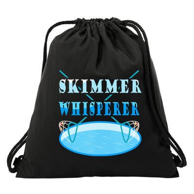 Cleaning The Pool Skimmer Whisperer Pool Guy Drawstring Bag