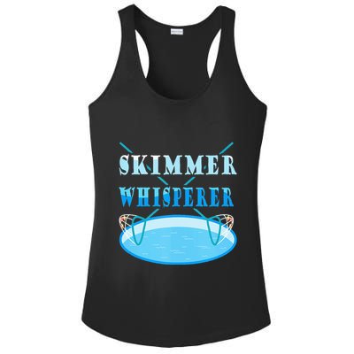 Cleaning The Pool Skimmer Whisperer Pool Guy Ladies PosiCharge Competitor Racerback Tank