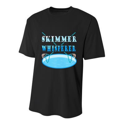 Cleaning The Pool Skimmer Whisperer Pool Guy Youth Performance Sprint T-Shirt