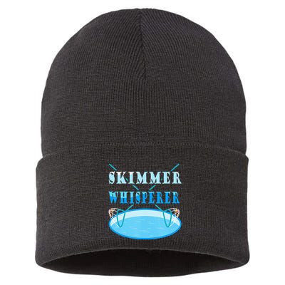Cleaning The Pool Skimmer Whisperer Pool Guy Sustainable Knit Beanie