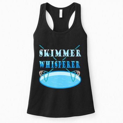 Cleaning The Pool Skimmer Whisperer Pool Guy Womens Tank Top