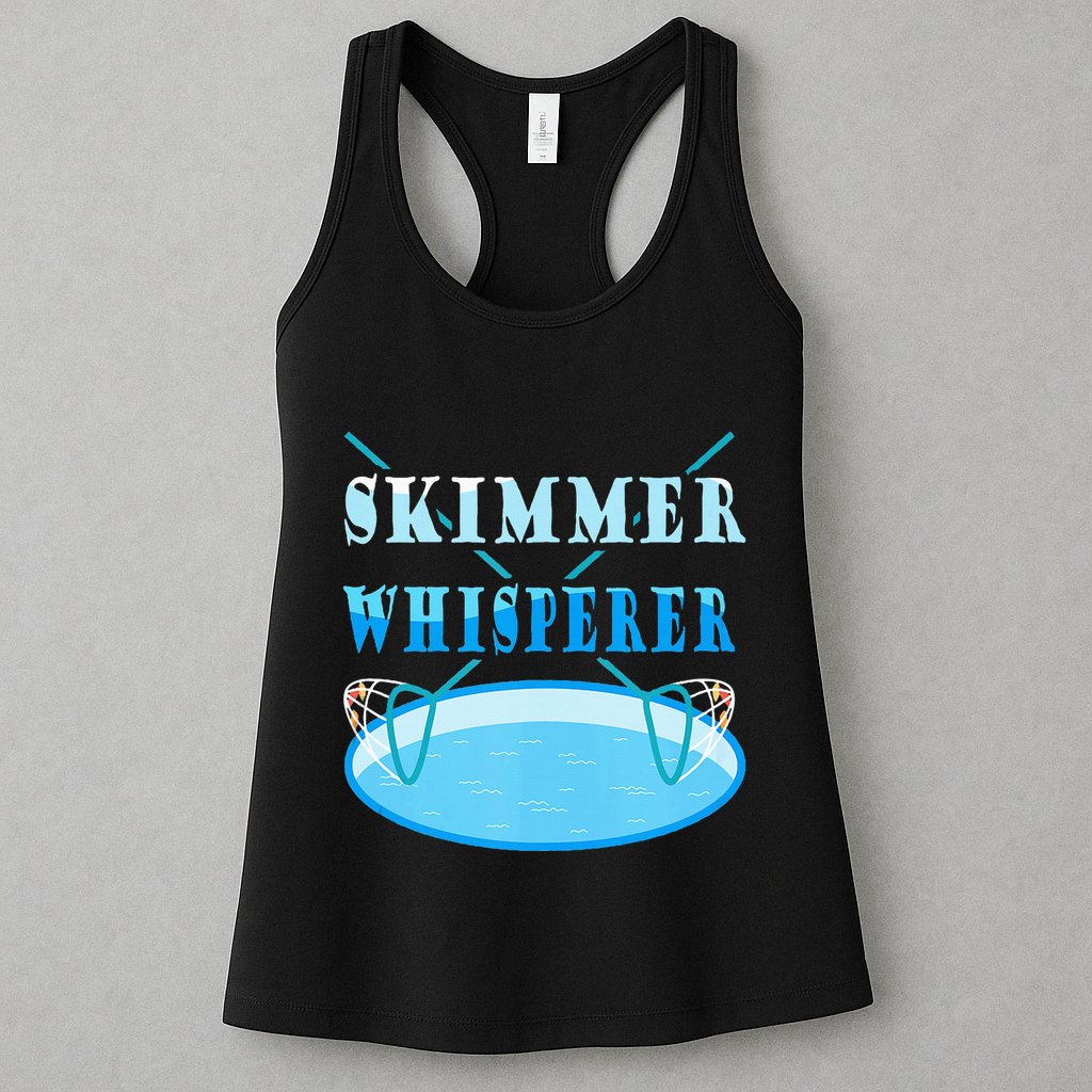 Cleaning The Pool Skimmer Whisperer Pool Guy Womens Tank Top
