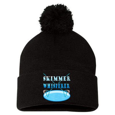 Cleaning The Pool Skimmer Whisperer Pool Guy Pom Pom 12in Knit Beanie