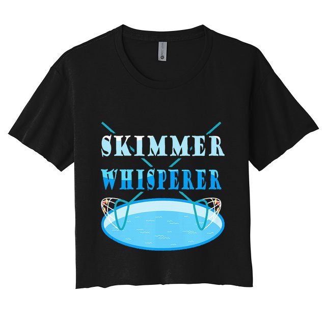 Cleaning The Pool Skimmer Whisperer Pool Guy Crop Top