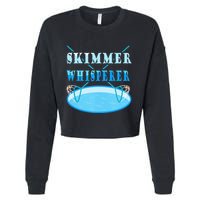 Cleaning The Pool Skimmer Whisperer Pool Guy Cropped Pullover Crew