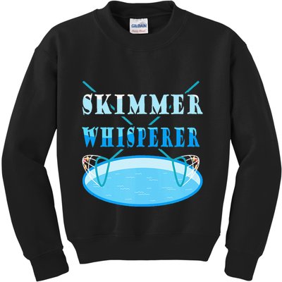 Cleaning The Pool Skimmer Whisperer Pool Guy Kids Sweatshirt