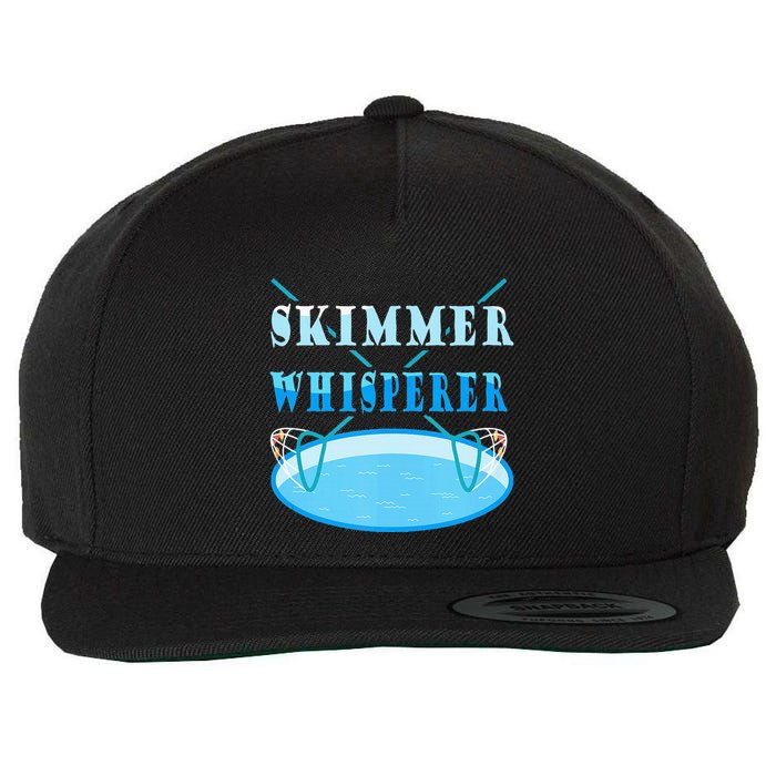 Cleaning The Pool Skimmer Whisperer Pool Guy Wool Snapback Cap