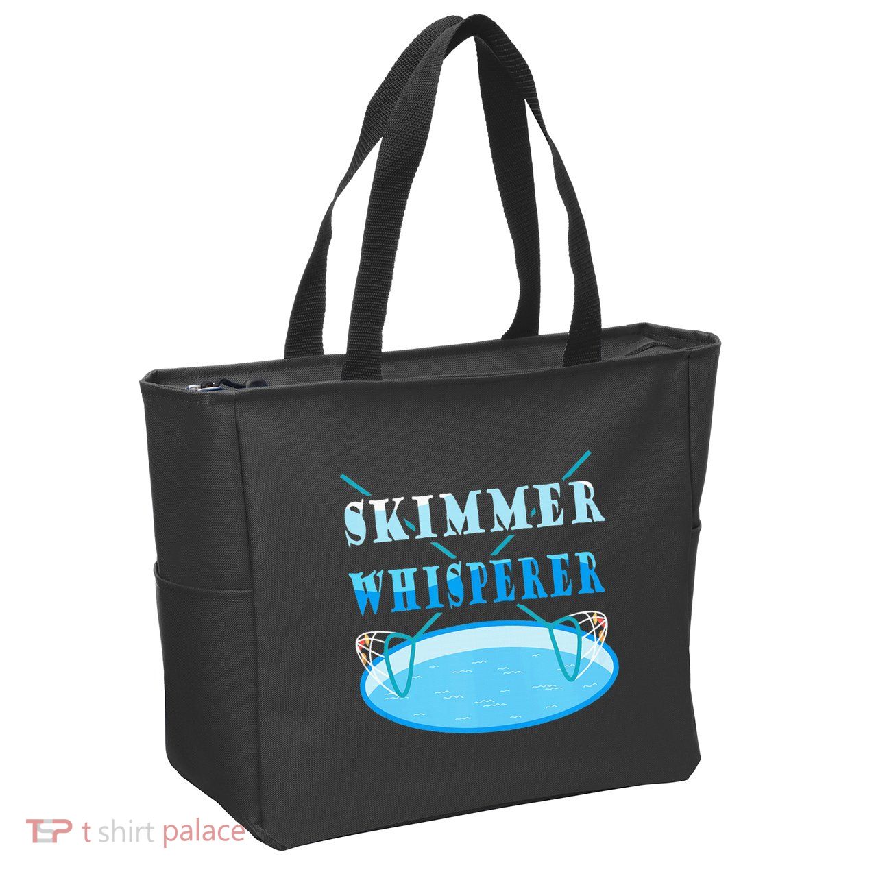 Cleaning The Pool Skimmer Whisperer Pool Guy Zip Tote Bag