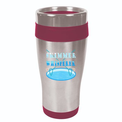 Cleaning The Pool Skimmer Whisperer Pool Guy 16oz Travel Tumbler