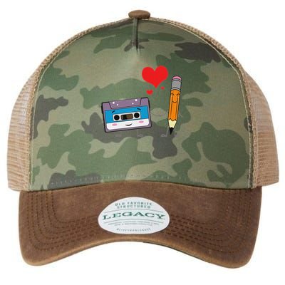 Cassette Tape Pencil Retro Vintage 70's 80's 90's Music Legacy Tie Dye Trucker Hat
