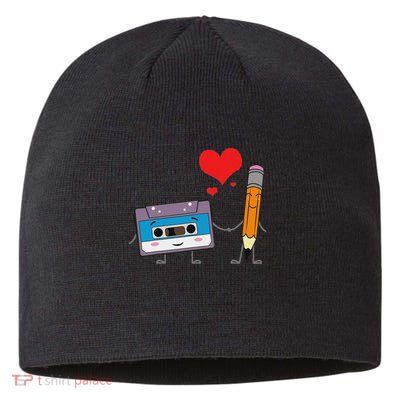 Cassette Tape Pencil Retro Vintage 70's 80's 90's Music Sustainable Beanie