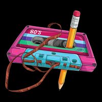 Cassette Tape Pencil 70S 80S 90S Music Mixtape Cooling Performance Crew T-Shirt