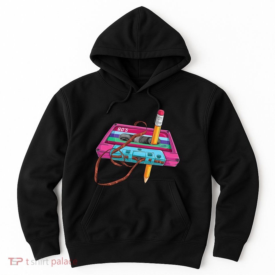 Cassette Tape Pencil 70S 80S 90S Music Mixtape Hoodie