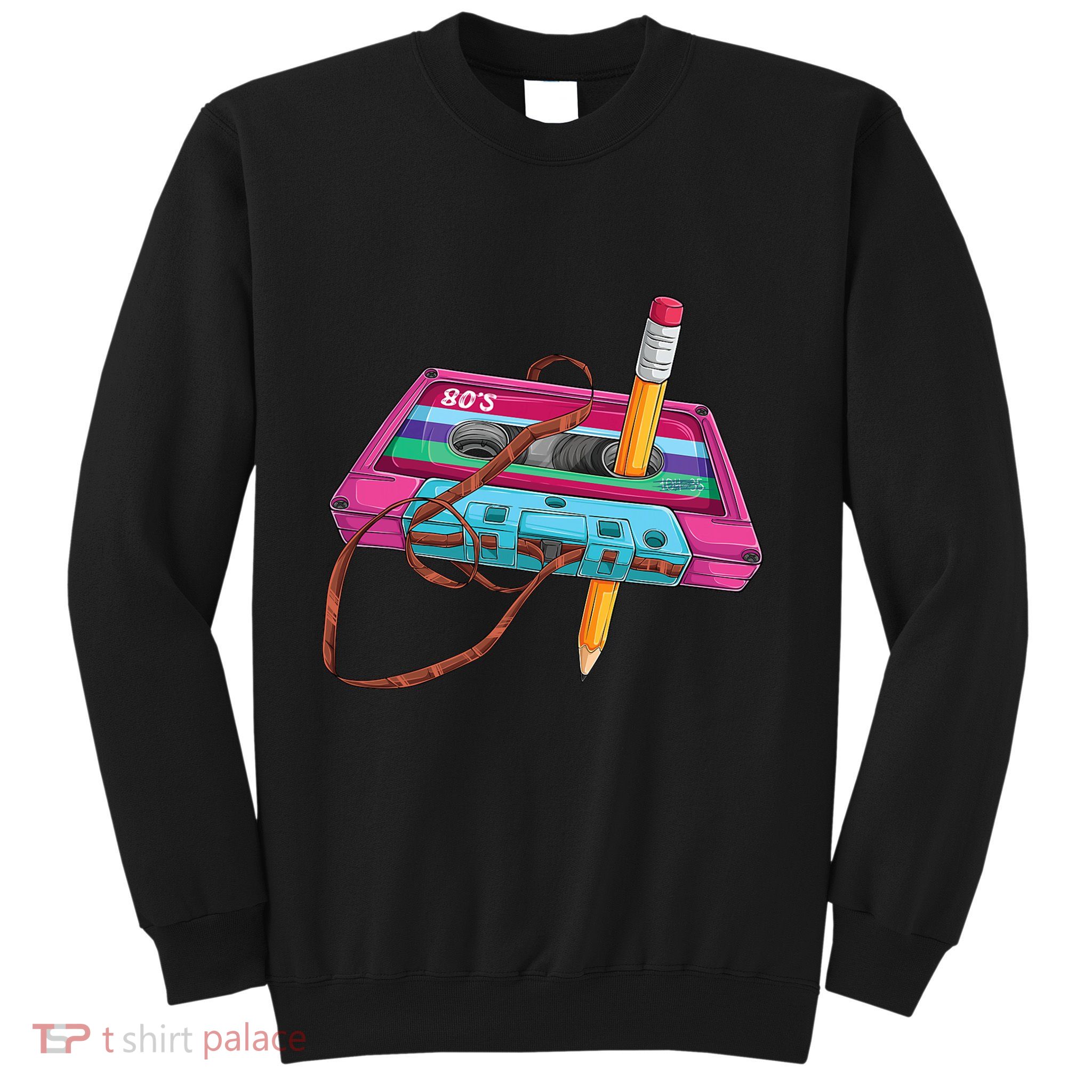 Cassette Tape Pencil 70S 80S 90S Music Mixtape Sweatshirt