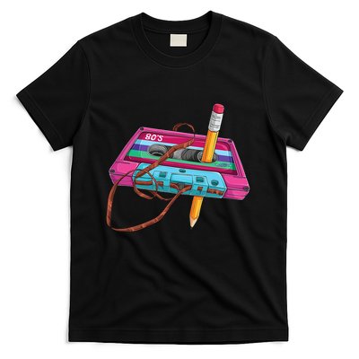 Cassette Tape Pencil 70S 80S 90S Music Mixtape T-Shirt