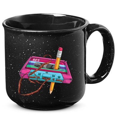 Cassette Tape Pencil 70S 80S 90S Music Mixtape 15oz Campfire Ceramic Mug
