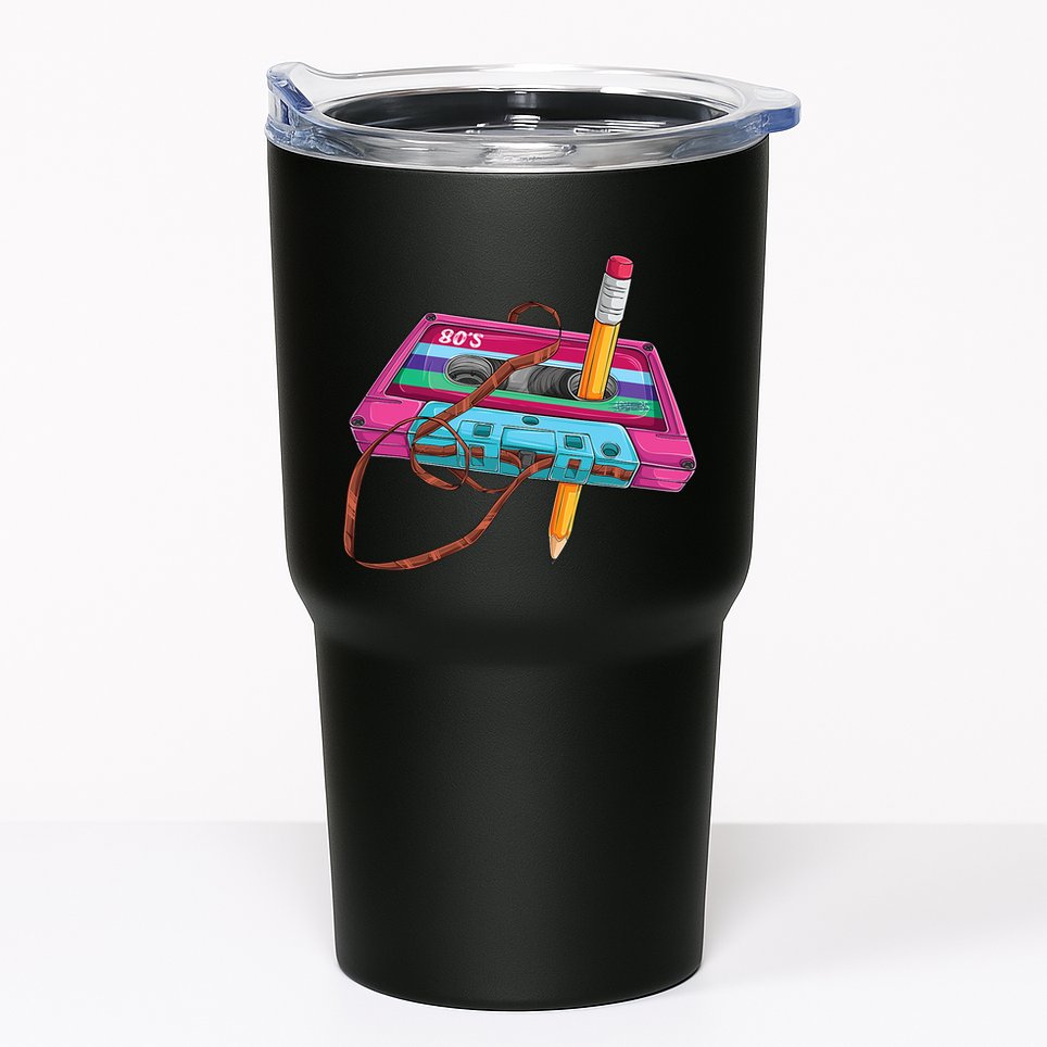 Cassette Tape Pencil 70S 80S 90S Music Mixtape Tumbler