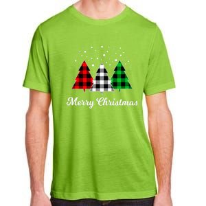 Christmas Tree Plaid Christmas Tree Merry Christmas Tree Adult ChromaSoft Performance T-Shirt