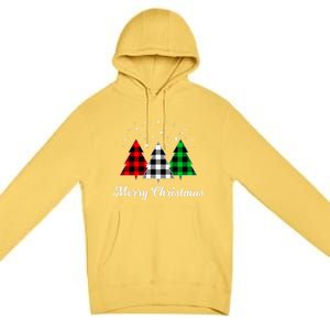 Christmas Tree Plaid Christmas Tree Merry Christmas Tree Premium Pullover Hoodie