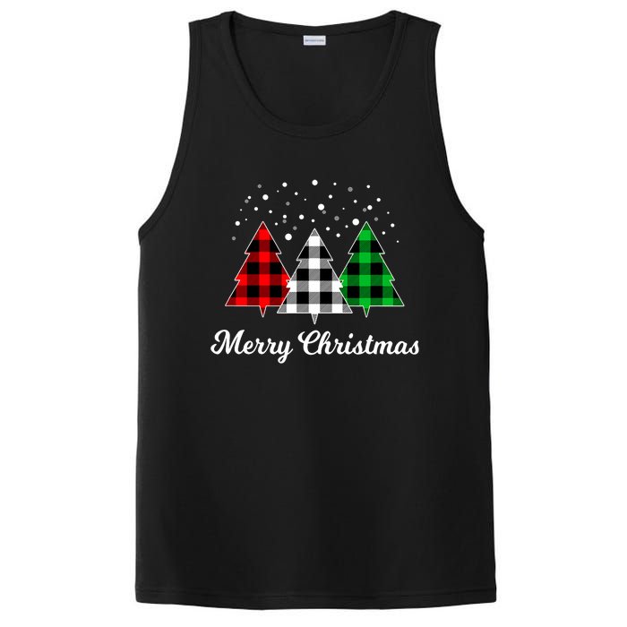 Christmas Tree Plaid Christmas Tree Merry Christmas Tree PosiCharge Competitor Tank