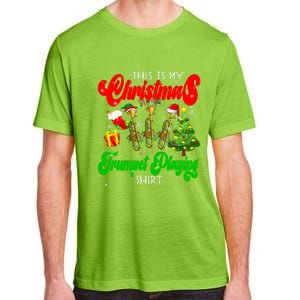 Christmas Trumpet Play Three Santa Elf Trumpets Adult ChromaSoft Performance T-Shirt