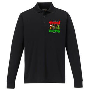 Christmas Trumpet Play Three Santa Elf Trumpets Performance Long Sleeve Polo