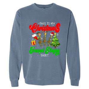 Christmas Trumpet Play Three Santa Elf Trumpets Garment-Dyed Sweatshirt