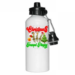 Christmas Trumpet Play Three Santa Elf Trumpets Aluminum Water Bottle