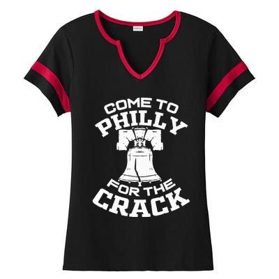 Come To P.H.I.L.L.Y For The Crack Ladies Halftime Notch Neck Tee