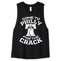 Come To P.H.I.L.L.Y For The Crack Women's Racerback Cropped Tank